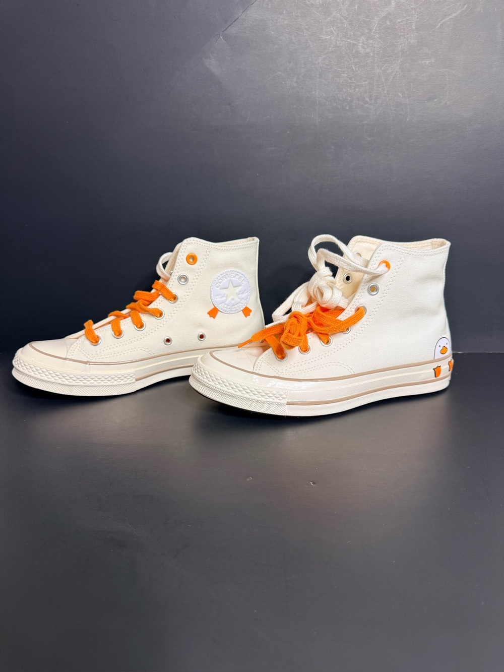 NEW Converse Chuck 70 Duck High Top Sneakers Cream Orange A16575C Women’s 7.5